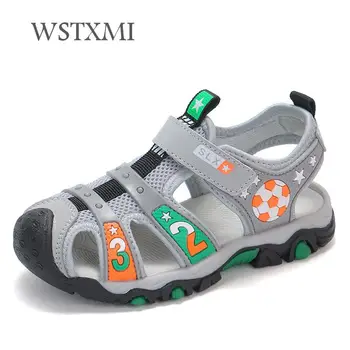

Summer Boys Shoes Kids Beach Sandals Casual Closed Toe Mesh Little Children Breathable Fashion Brand Student Orthopedic Sandals