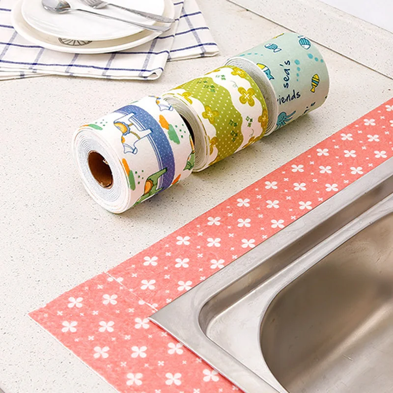Cute Kitchen Toilet Anti-fouling Sticker Cartoon Bathroom Corner Waterproof Sink Edge Seam Baseboard Shield Decorative Stickers | Дом и сад