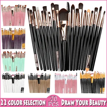 

20PCS Makeup Brushes Sets Foundation Powder Cosmetic Blush Eyeshadow Beauty Glitter Make Up Brus Cosmetic Beauty Tool Kit