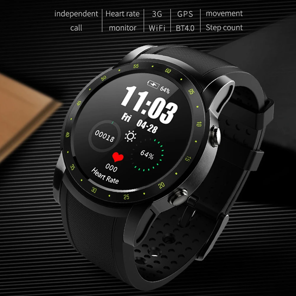 

HW1 Bluetooth Band Smart Watch Men Support SIM Card with Heart Rate Monitor Pedometer 3G WIFI Smartwatch GPS Wristwatch Android