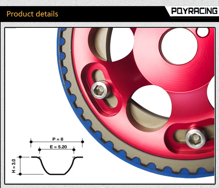 Hypertune-HNBR гоночный Ремень ГРМ синий+ алюминиевый кулачок красный для Toyota 1JZ 1JZGTE 1JZ-GTE HT-TB1005B+ 6531R