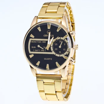 

2017 ew Men Clock Fashion Business Watch Luxury Brand Full Stainless Steel Quartz Watch Man WristWatch Wholesale Gold Watch Men