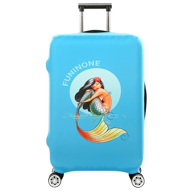 3D Толстый эластичный геометрический багажный Защитный чехол Модный мужской женский чемодан дорожная сумка на колесах накидка сумки для путешествий - Цвет: Серебристый