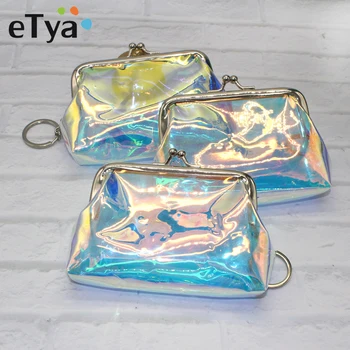 

eTya Transparent Coin Purses Women Wallet Card Coin Key Money Lipstick Cosmetic Mini Bag Girls Ladies Purse Fashion Change Pouch