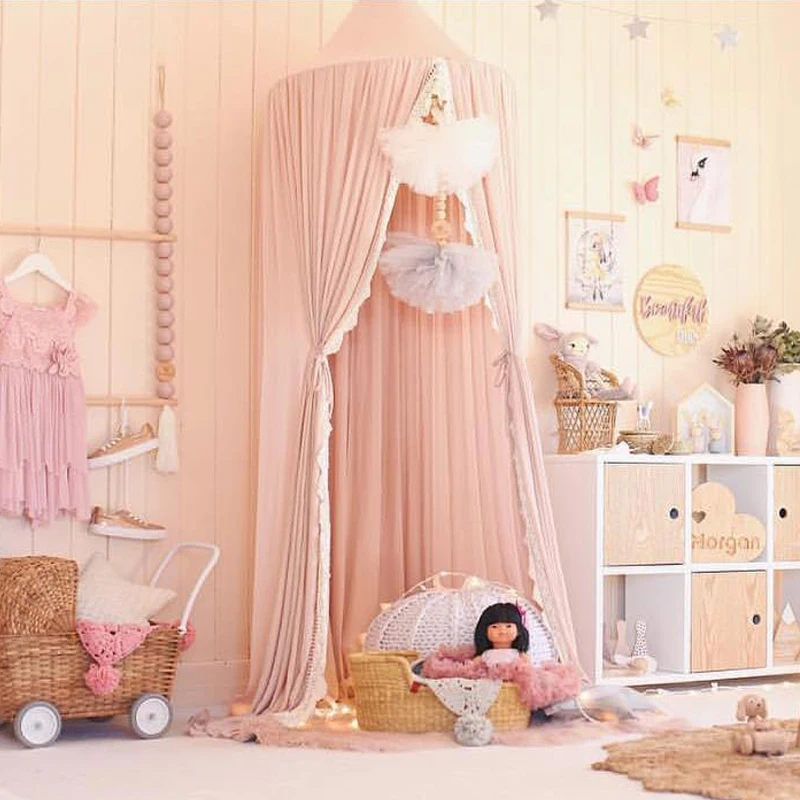 

2018 Baby bed curtain kids Mosquito Net children Cotton Crib Netting baby bedroom decoration baby photography props