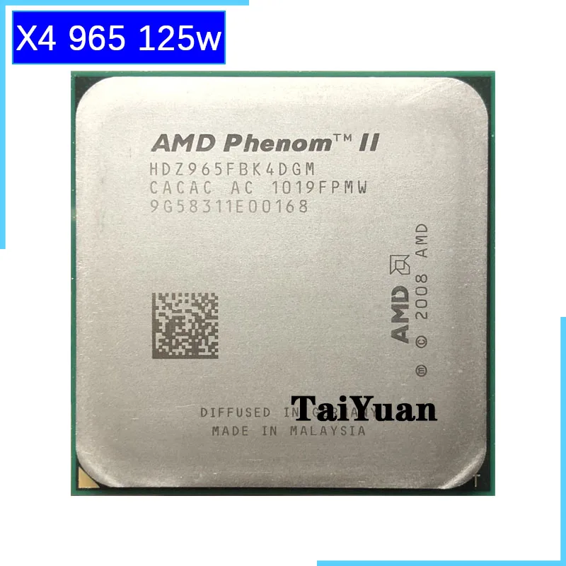 Четырехъядерный процессор AMD Phenom II X4 965 3,4 ГГц HDZ965FBK4DGM Socket AM3
