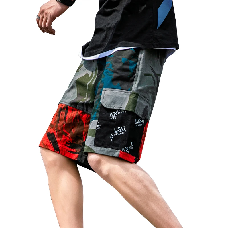 

2019 new summer men cargo shorts camouflage male camo multi poctets cotton shorts drop shipping LBZ61