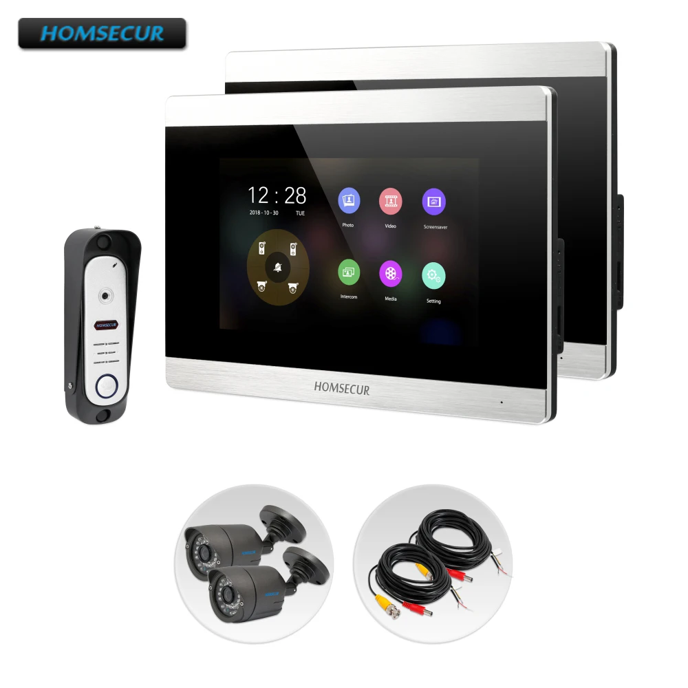 

HOMSECUR 7" Hands-free Video Door Phone Intercom System with 1.3MP CCTV Camera BC051HD-S+BM715HD-S