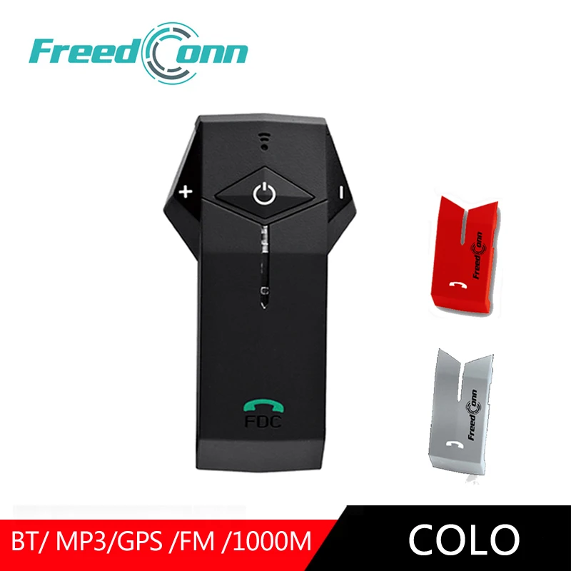 Гарнитура FreedConn для мотоциклетного шлема Bluetooth гарнитура 1000 м GPS NFC мото наушники