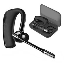 V8 Stereo Handsfree Wireless Business Bluetooth Earphone Headphones Car Driver Handsfree Bluetooth Headset with Storage Box