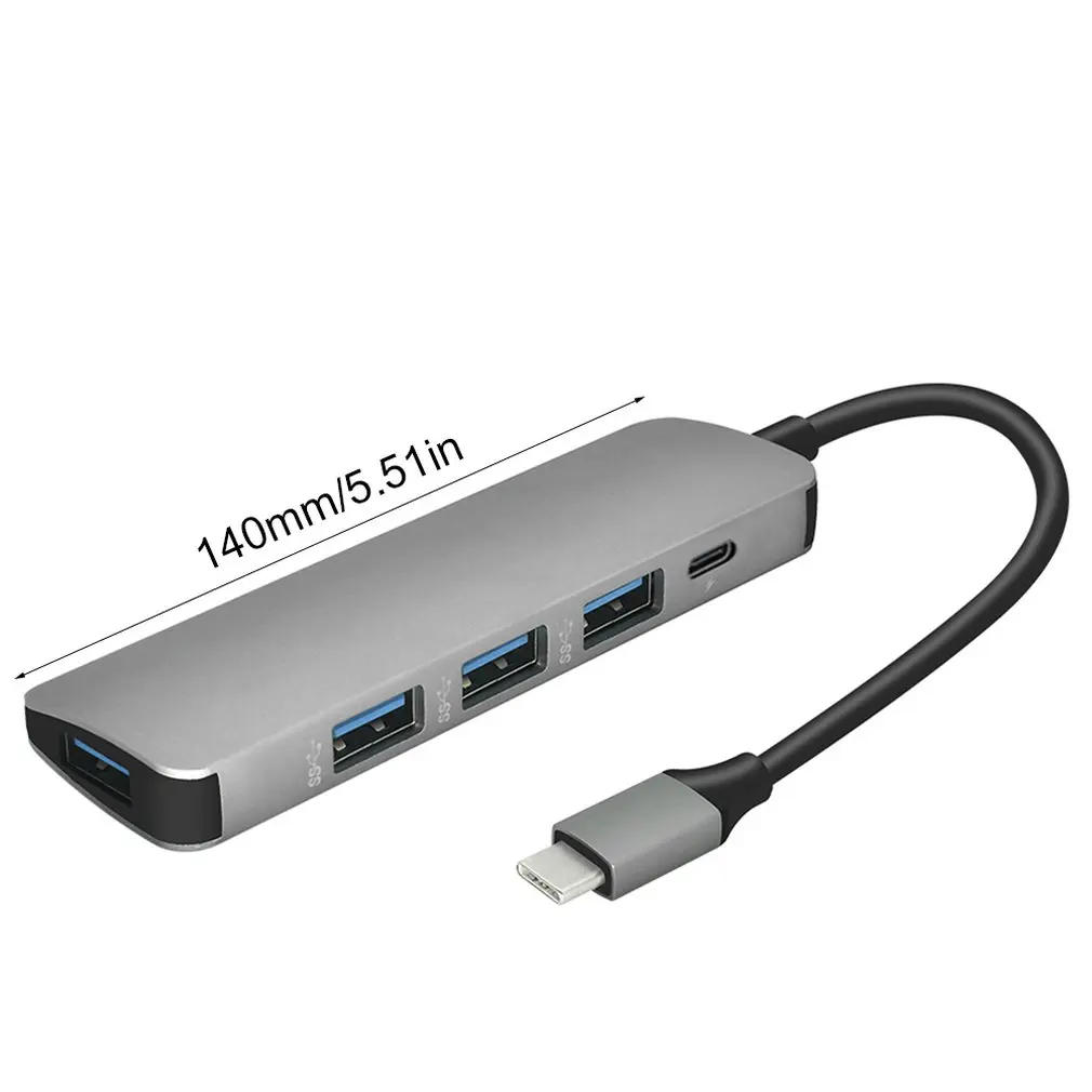 5 в 1 USB C концентратор USB-C до 3,0 концентратор Thunderbolt 3 адаптер для MacBook samsung Galaxy S9/S8 huawei P20 Pro type C usb-концентратор