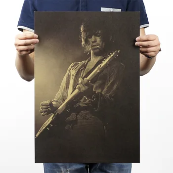 

Classical Rock Band The Rolling Stones Guitarist Vintage Poster Cafe Pub Livingroom Bedroom Decoration Stickers Home Art Mural
