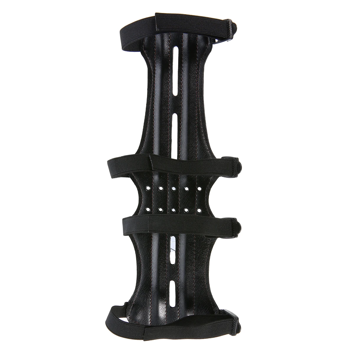 4 Adjustable PU leather Straps Archery Arm Guard Shooting Bow String Arm Protector Gear for Outdoor Hunting Protection