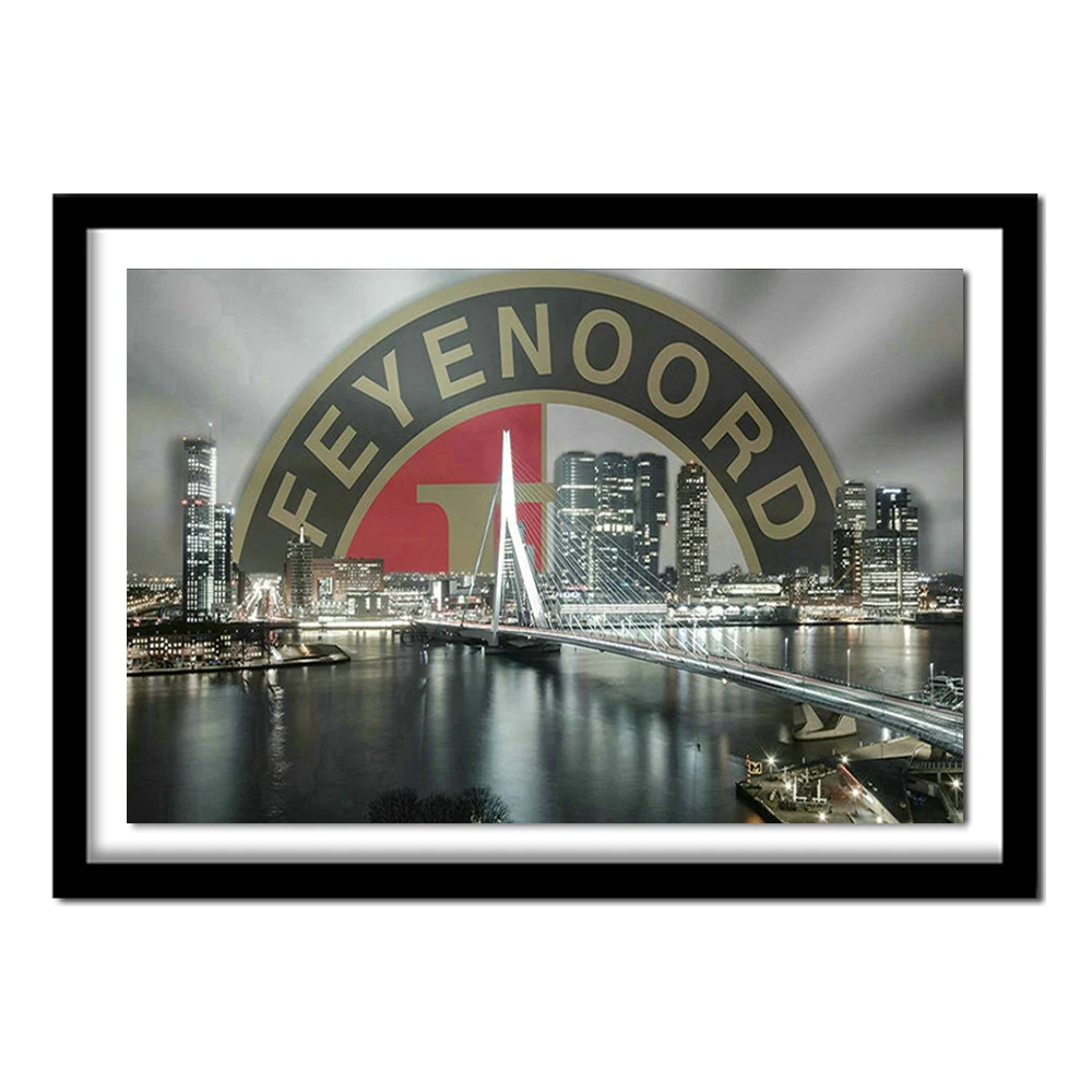 

Full diy 5D diamond painting cross stitch Soccer team badge log diamond embroidery Mosaic bridge Needlework Decor For Home Art