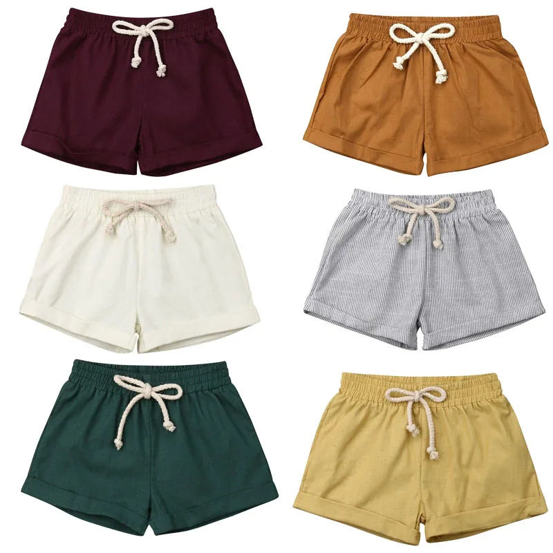 

6M-3Y Children Kids Baby Boy Girl Elastic Waist Shorts Bottom Casual Summer Clothes