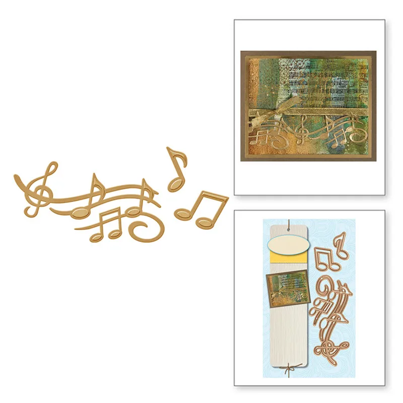 

GJCrafts Music Element Metal Cutting Dies New 2019 for MusicTab Dies Scrapbooking for Card Making DIY Album Embossing Craft Dies