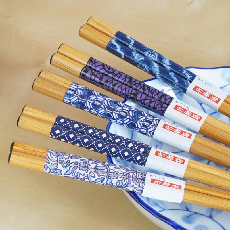 5 пар/компл. Lucky Cat экологические бамбуковые палочки для еды из дерева ручной работы деревянный набор палочек для еды в подарок для друзей