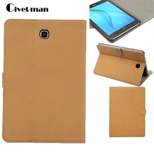 Civetman Para Samsung Funda de Cuero T350, retro mate PU Del Folio de la Cubierta Del Soporte de Cuero para Samsung Galaxy Tab 8.0 pulgadas T351 T355