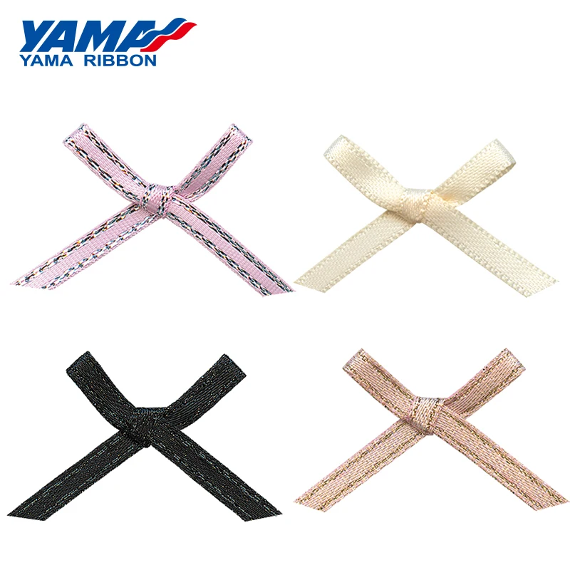 

YAMA Wide 32mm±3mm High 20mm±3mm Hand-Tied Bow 200pcs/bag Gold Silver Satin Taffeta Purl Ribbon for Diy Gift Wedding Decoration