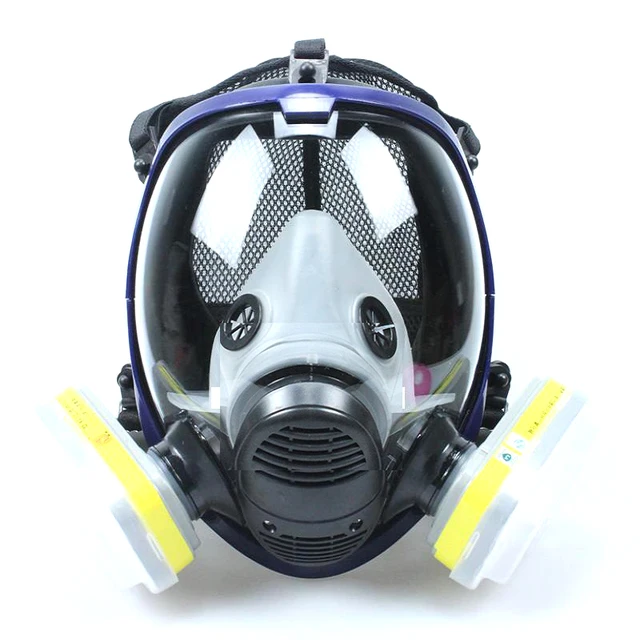 6800 Full Face Gas Mask 7 Piece Set Dust Mask Air Circulator Anti-fog Chemicals Respirators for painting/Pesticide/Laboratory