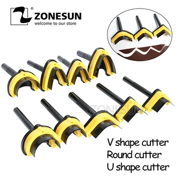 

ZONESUN DIY Leather corner cutter kits Manual belt round cut punch,Belt Round shape tools Corner radius 5/10/20mm leather fillet