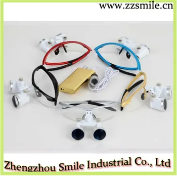 

Plastic 2.5X Dental Loupes with Battery / Portable Surgical Loupes with Head Light 320-420mm Working Distance