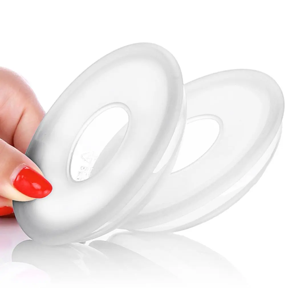 2pcs Baby Feeding Breast Milk Collector Silicone Collection Cover Soft Postpartum Nipple Suction Container Reusable Nursing Pad