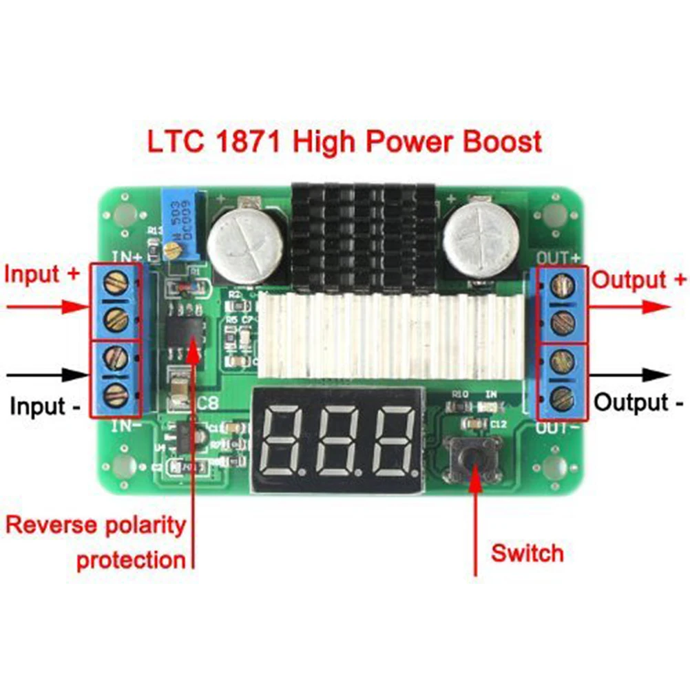 LTC1871 синий светодиодный Volmeter Didplay 3,5 V-30 В постоянного тока Преобразователь напряжения модуль Step Up 5 V/12 V регулятор напряжения питания