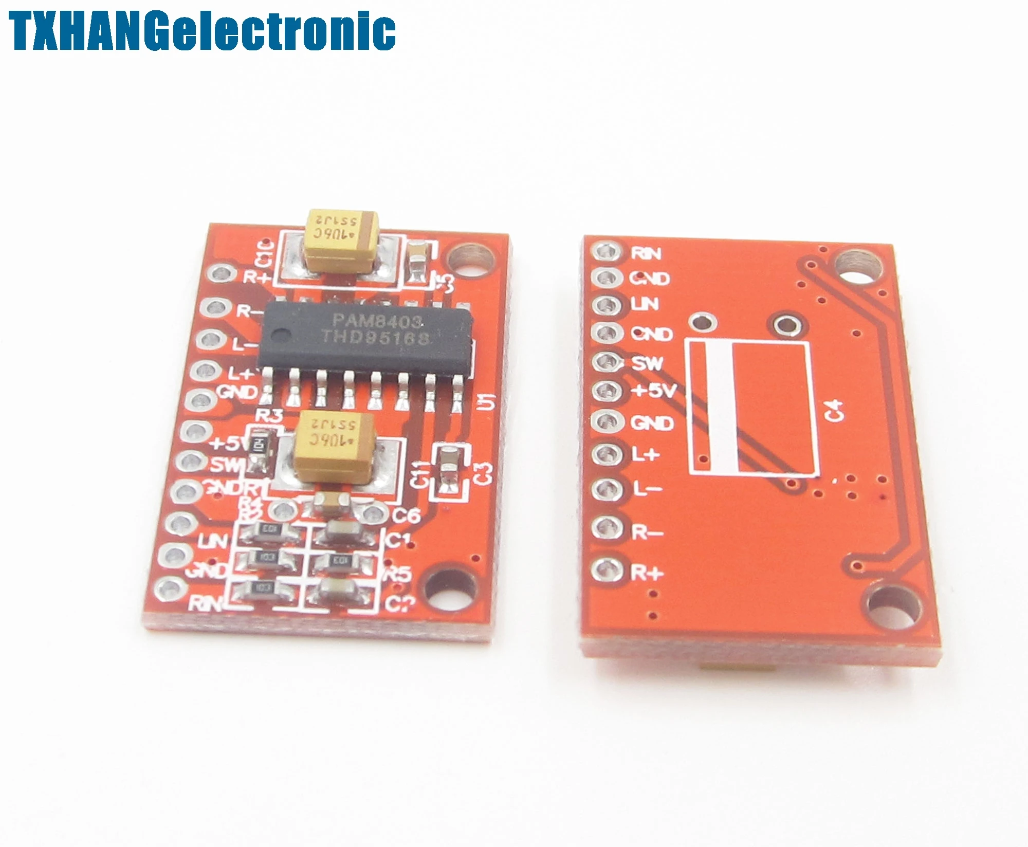 

5PCS 2 Channels 3W Digital power PAM8403 Class D Audio Amplifier Board USB DC 5V
