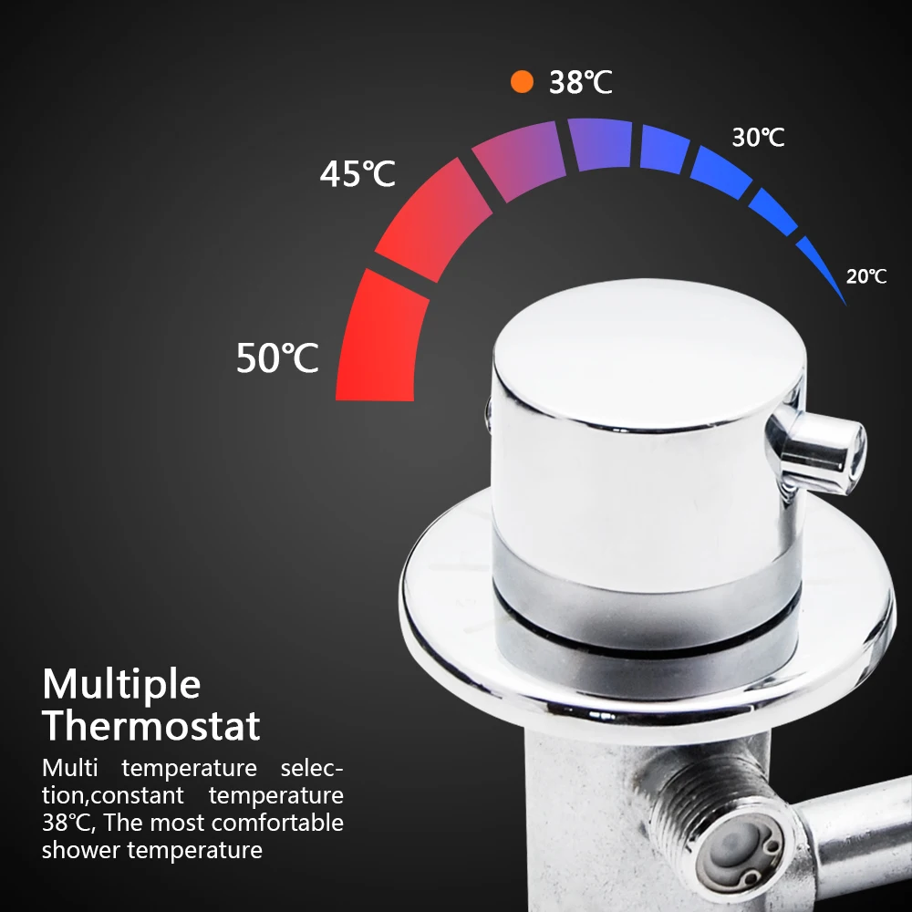 Online Vagsure 2 3 4 5 Möglichkeiten Outlet Messing Mischen Ventil Umsteller Thermostat Dusche Armaturen Tap Temperatur Mischer schraube Bad