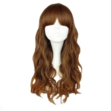 MCOSER 60 см длинные волнистые многоцветные синтетические косплей парик высокотемпературные волокна волос WIG-336A