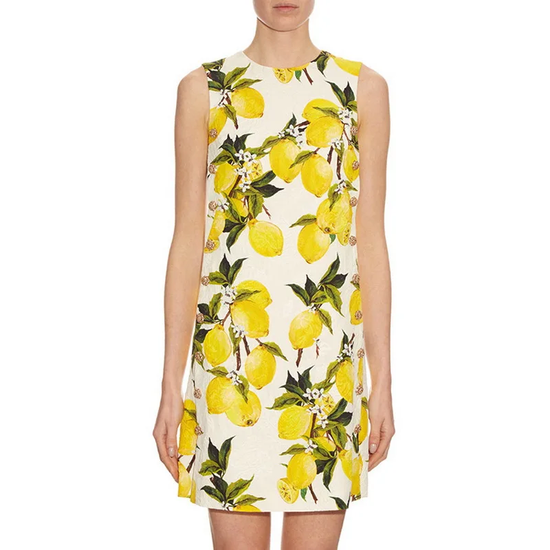 summer dress with lemons