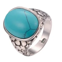 Turquesa al por mayor Anillo de Plata 925 Anillo de La Manera Tamaño 6 7 8 9 10 F1235