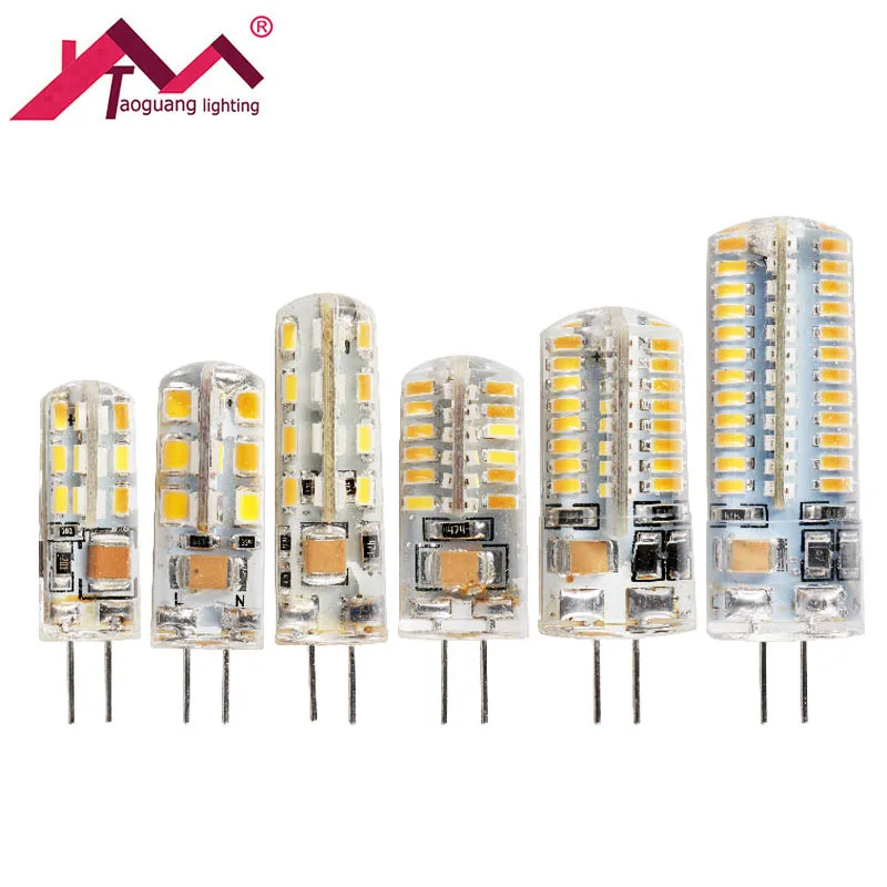 10 PCS LED G4 Lamp Bulb AC220V AC12V Silicone 3W 5W 7W 9W SMD 3014 2835 chip Light Replace Halogen Spotlight Chandelier | Лампы и