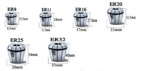 Точность класса АА 0,008 мм 1 шт. ER11 1 мм-7 мм 1/4 1/8 пружинный цанговый фрезерный станок с ЧПУ ER11 пружинный цанговый инструмент
