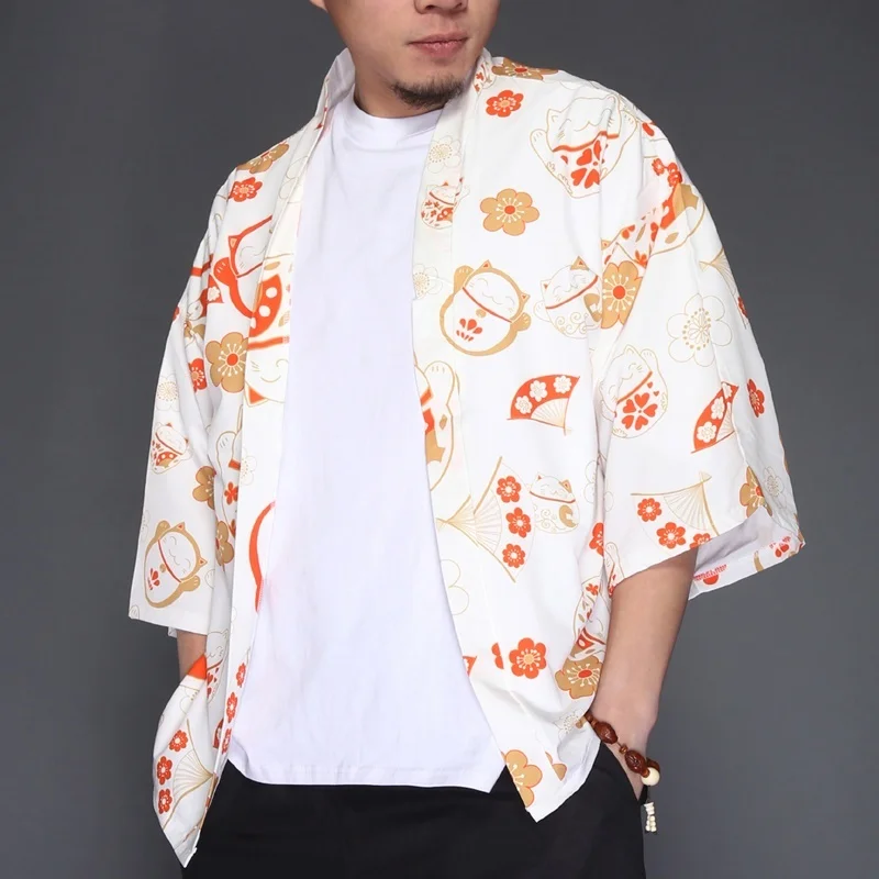 Кимоно Yukata haori мужское кимоно кардиган костюм самурая одежда пиджак рубашка yukata
