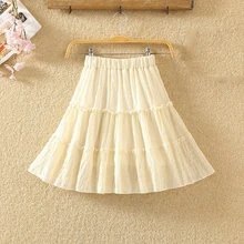 Мини-юбки для женщин сексуальное с завышенной талией шифоновая юбка винтажная уличная Женская юбки женские корейские свободные женские юбки