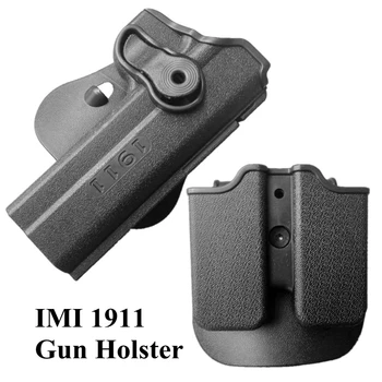 

IMI Defense Tactical Gun Holster Magazine Pouch Retation for 1911 Right Hand Type Hunting Belt Gun Holster