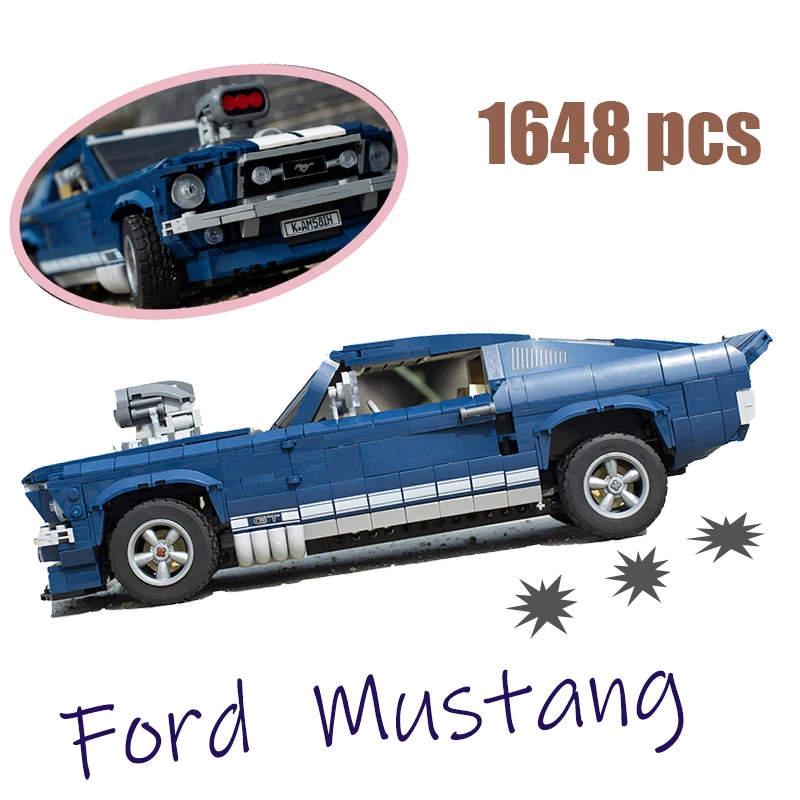 

21046 21047 Technic 10262 10265 Ford Car Mustang Building Blocks Aston Martined brick Toys gift Super Sports Car Speed Champions