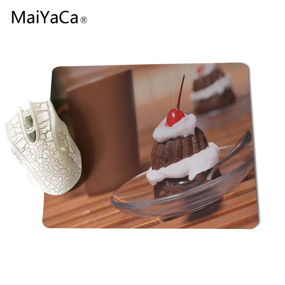 MaiYaCa милый торт вишня и кофе Размер коврика для компьютерной мыши 18*22 см и 25*29 см резиновые коврики для мыши - Цвет: for Size 18x22cm