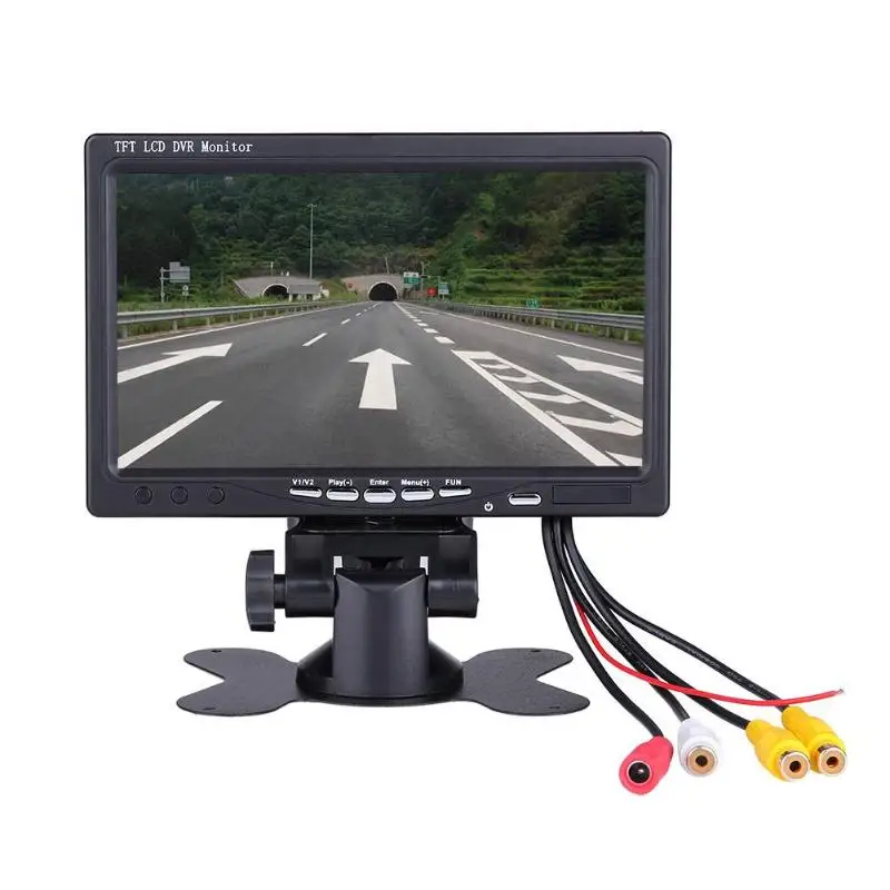 

1Pcs Digital Wireless 7 inch TFT LCD Camera Audio Video 4CH Quad DVR Camcorder Reversing Backup Rear View Camera Car Monitors