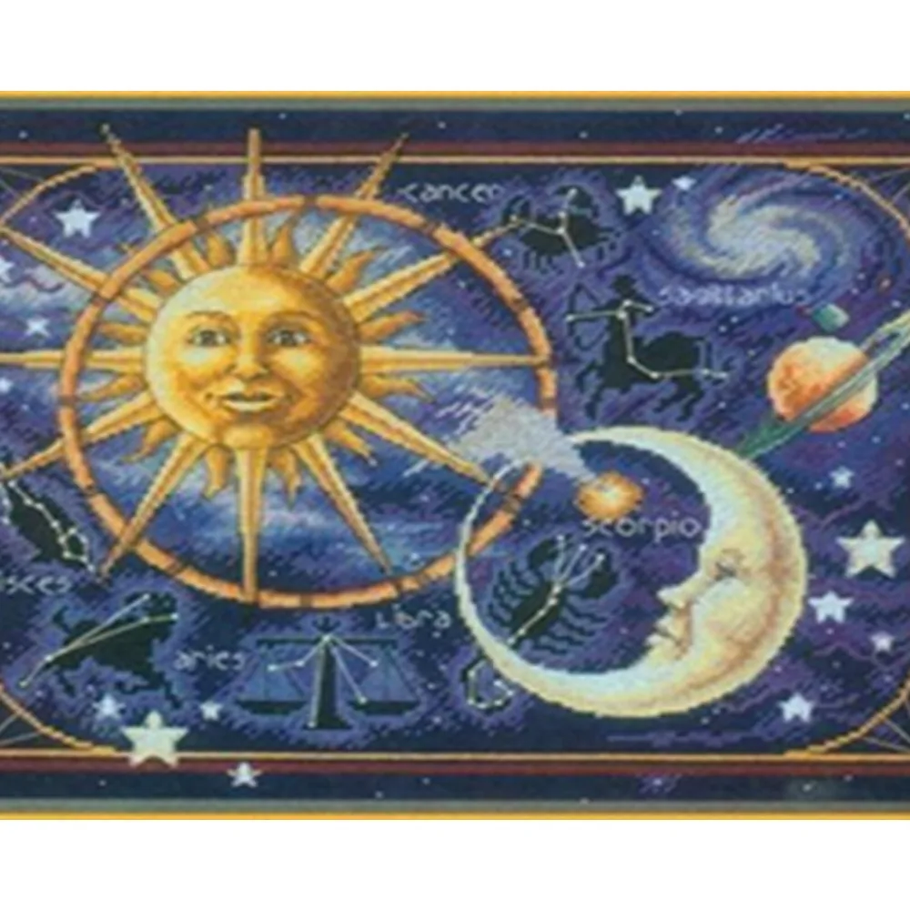 

The Sun And The Moon Diamond Painting 3D Universe Embroidery With Diamonds Canvas For Embroidery Icon Beads Foamiran Mosaic Kits