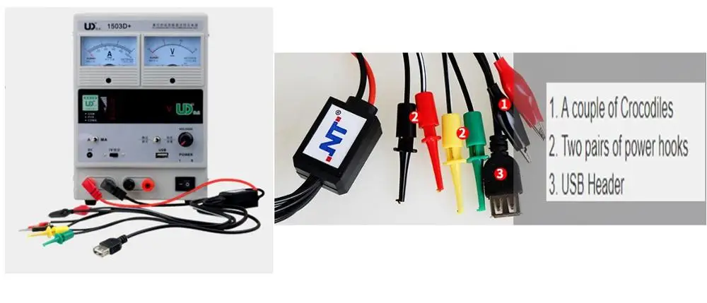 

phone DC Voltage Regulated Power Interface Wire Multifunctional Mobile Phone Maintenance Power Wire Mobile Phone Tool with USB