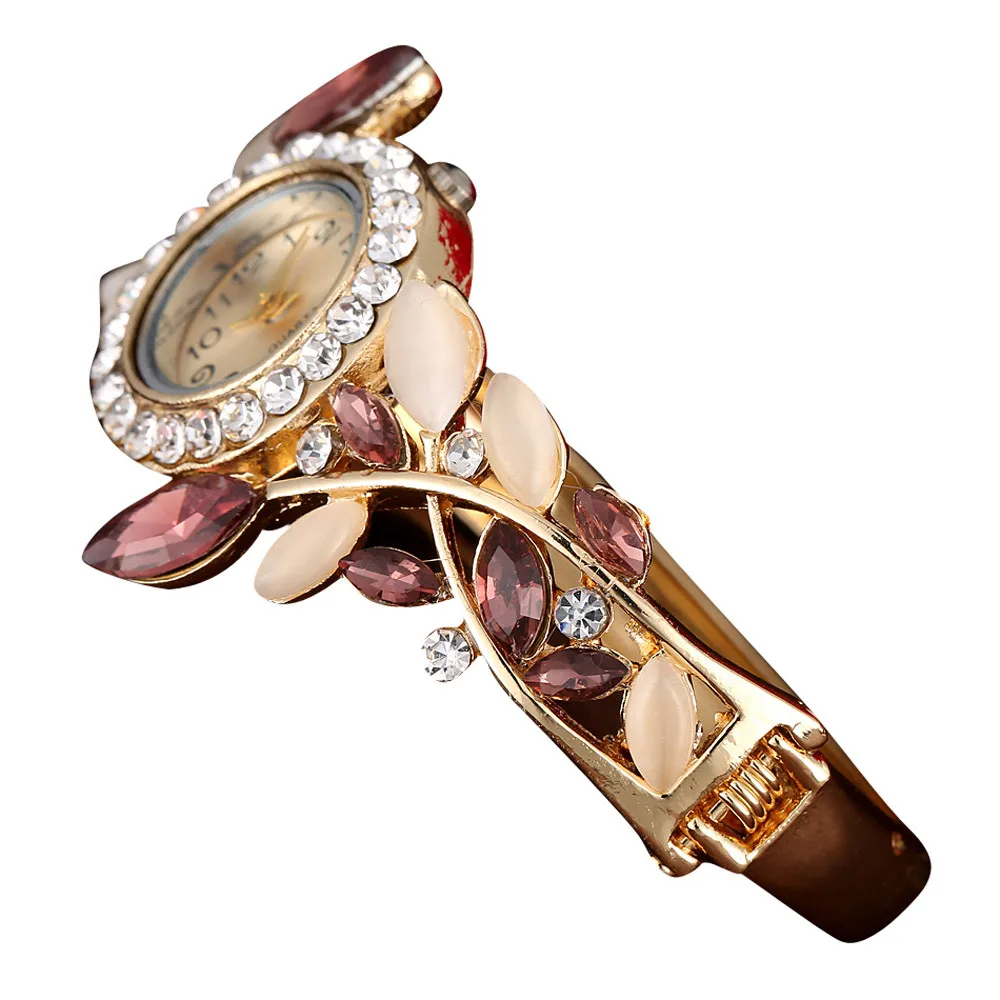 Lvpai красочные Кристальные женские браслет для часов, наручные часы Модные Винтажные ЖЕНСКИЕ НАРЯДНЫЕ Часы повседневные подарочные часы красные часы