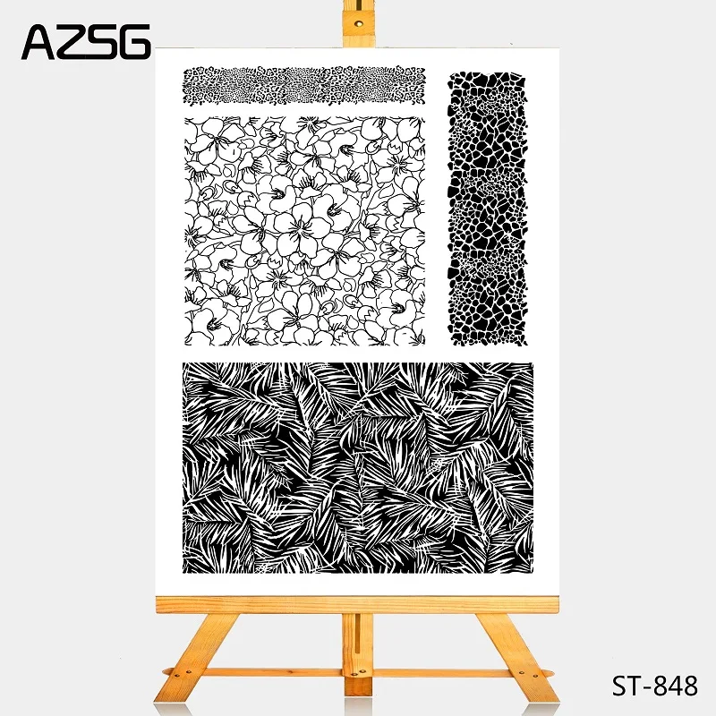 

AZSG Regular Pattern Transparent Clear Silicone Stamp/seal for DIY Scrapbooking/photo Album Decorative Clear Stamp Sheets