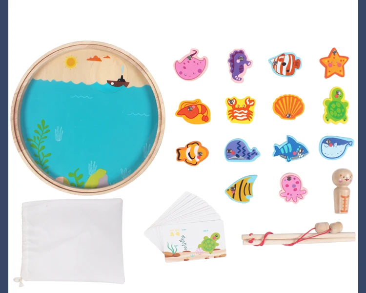 Новые детские игрушки деревянные магнитные цифровые рыболовные игры головоломки интерактивные игрушки детские Ранние развивающие игрушки для детей Подарки для девочек