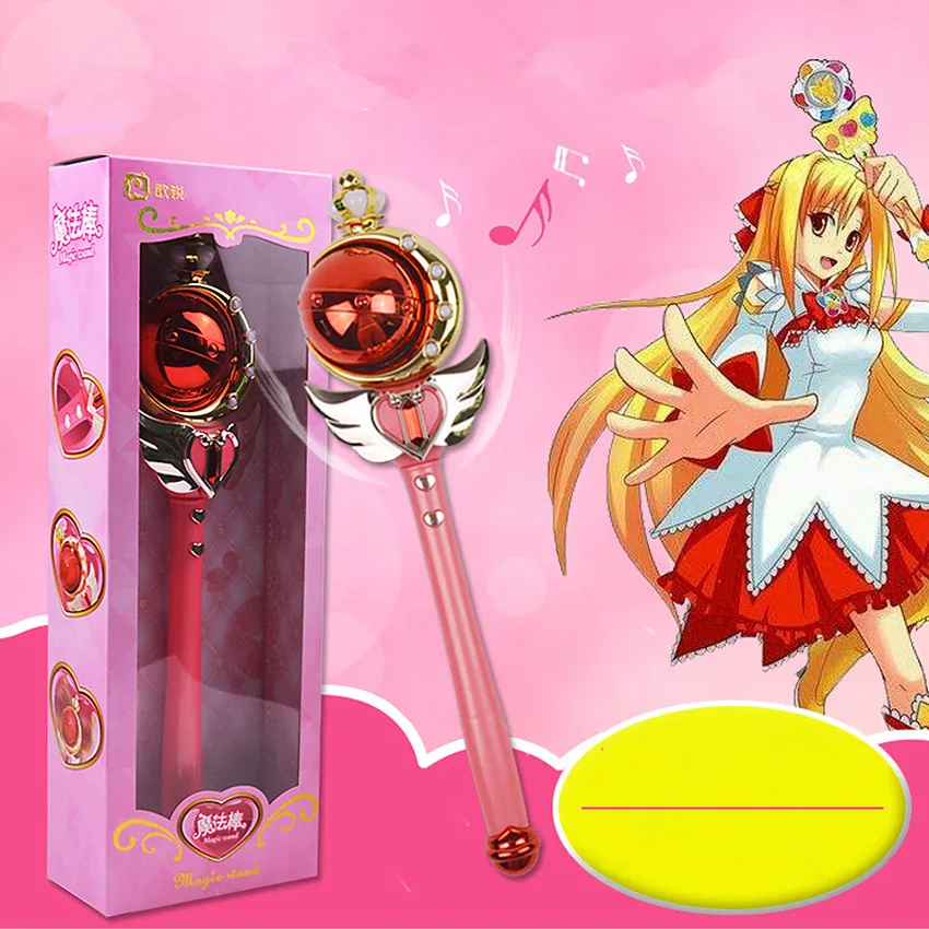 New Girl Toys Anime Cosplay Sailor Moon Wand Musical Magic Wand Kids
