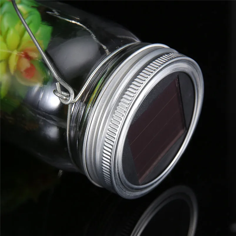 Artificial Succulents Solar Light Mason Jar Lights Bottle Nightlight Patio Outdoor Night Lamp Luces Led Decoracion 40JUL0117