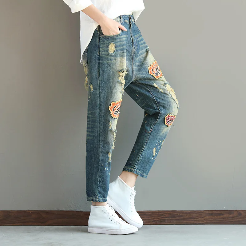 bleached ripped jeans