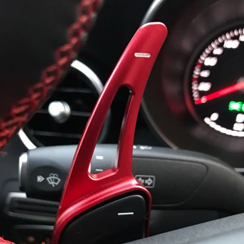 

Car Steering Wheel Paddle Shift for Mercedes Benz C GLC E Class W205 W213 X253 2016 2017 Metal Trim Cover Car Styling